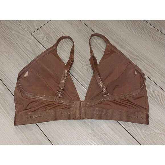 Calvin Klein QF6758 Form to Body Lightly Lined Bra WF Womens L Large Brown - Picture 4 of 7